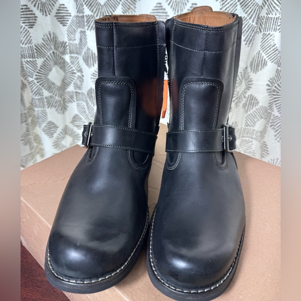 Timberland Earthkeepers 73182 Black Leather Engineer Harness Boots Men’s 10 NIB - Picture 5 of 12